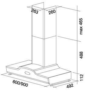 Вытяжка Falmec West 60 (600) S фото 3 в Краснодаре