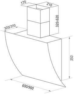 Кухонная вытяжка MAUNFELD Sky Star Push 60 черный фото 2 в Краснодаре Кухонная вытяжка MAUNFELD Sky Star Push 60 черный фото 2 в Краснодаре