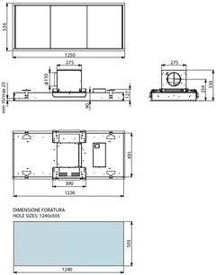 Встраиваемая вытяжка Фалмек Skema 120 white фото 3 в Краснодаре Встраиваемая вытяжка Falmec Skema 120 white фото 3 в Краснодаре