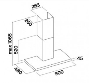 Вытяжка Falmec Luce 90 Glass White wall фото 2 в Краснодаре