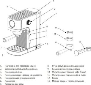 Кофеварка Кертинг KCM 1004 ER фото 4 в Краснодаре Кофеварка Korting KCM 1004 ER фото 4 в Краснодаре