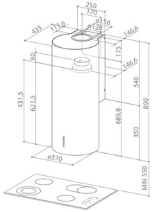 Вытяжка Фабер Flow Gloss WH 37 фото 2 в Краснодаре Вытяжка Faber Flow Gloss WH 37 фото 2 в Краснодаре