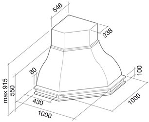 Вытяжка Фалмек Iris Gardenia ANG (600) S орех фото 3 в Краснодаре Вытяжка Falmec Iris Gardenia ANG (600) S орех фото 3 в Краснодаре
