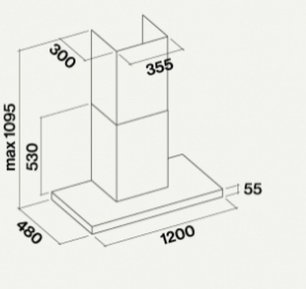 Вытяжка Falmec Lumina 120 Glass Black wall (NRS) фото 3 в Краснодаре