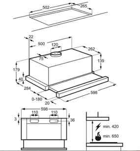 Встраиваемая вытяжка АЕГ DPB2621S фото 4 в Краснодаре Встраиваемая вытяжка AEG DPB2621S фото 4 в Краснодаре