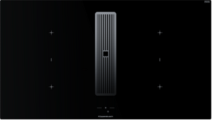 Индукционная варочная поверхность с вытяжкой Kuppersbusch с ручками из нержавеющей стали KMI 9850.1 SR-E Stainless steel фото в Краснодаре