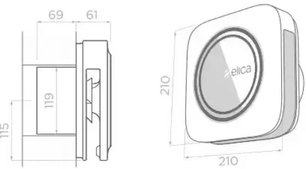 Воздухоочиститель Элика SNAP Wi-Fi TAUPE BROWN фото 2 в Краснодаре Воздухоочиститель Elica SNAP Wi-Fi TAUPE BROWN фото 2 в Краснодаре