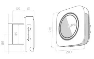 Воздухоочиститель Элика SNAP Wi-Fi BLACK фото 3 в Краснодаре Воздухоочиститель Elica SNAP Wi-Fi BLACK фото 3 в Краснодаре