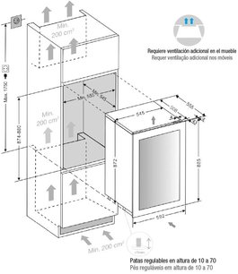 Встраиваемый винный шкаф Pando PVMA 88-49 PAL фото 3 в Краснодаре