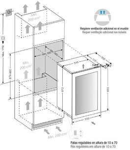 Встраиваемый винный шкаф Pando PVMA 88-49 PAR фото 3 в Краснодаре