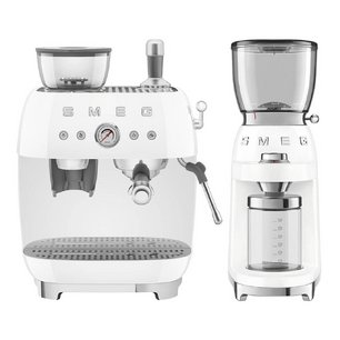 Smeg 50`s Style (кофемашина EGF03WHEU + кофемолка CGF11WHEU) фото в Краснодаре Smeg 50`s Style (кофемашина EGF03WHEU + кофемолка CGF11WHEU) фото в Краснодаре