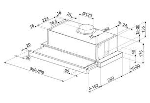 Встраиваемая вытяжка Smeg KSET61E2 фото 4 в Краснодаре