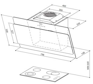 Вытяжка Faber Cocktail WH F80 фото 4 в Краснодаре
