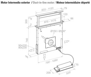 Встраиваемая в столешницу вытяжка Пандо E-320/90 IX-CR.TOUCH V.1200 фото 3 в Краснодаре Встраиваемая в столешницу вытяжка Pando E-320/90 IX-CR.TOUCH V.1200 фото 3 в Краснодаре