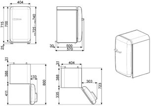 Мини-бар Смег FAB5LOR3 фото 2 в Краснодаре Мини-бар Smeg FAB5LOR3 фото 2 в Краснодаре