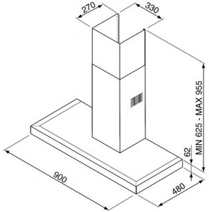 Вытяжка Смег KSE91X фото 4 в Краснодаре Вытяжка Smeg KSE91X фото 4 в Краснодаре