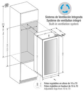 Встраиваемый винный шкаф Pando PVMAVP 124-70CRR фото 3 в Краснодаре