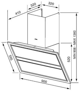 Вытяжка Смег KCVB9SG фото 2 в Краснодаре Вытяжка Smeg KCVB9SG фото 2 в Краснодаре