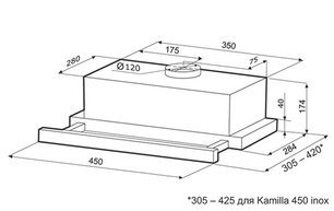 Встраиваемая вытяжка Крона KAMILLA 450 WHITE фото 4 в Краснодаре Встраиваемая вытяжка KRONA KAMILLA 450 WHITE фото 4 в Краснодаре