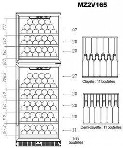 Винный шкаф La Sommeliere MZ2V165 фото 4 в Краснодаре