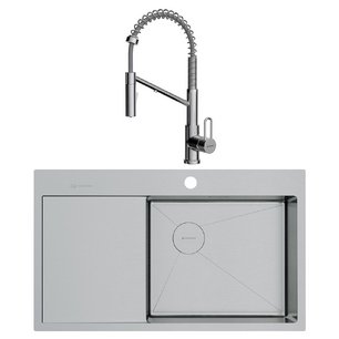 Omoikiri (мойка AKISAME 86 SIDE IN-R + смеситель MIKAWA 2 PLUS-SB BN) фото в Краснодаре