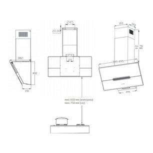 Наклонная вытяжка Кертинг KHC 61950 GXN фото 4 в Краснодаре Наклонная вытяжка Korting KHC 61950 GXN фото 4 в Краснодаре