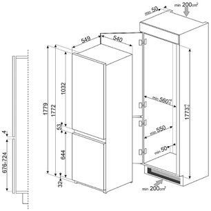 Встраиваемый холодильник Smeg C8173N1F фото 4 в Краснодаре