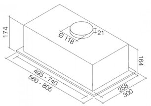 Вытяжка Falmec Built In 50 ix (450) фото 2 в Краснодаре