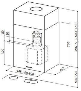 Вытяжка Фабер CUBIA ISOLA PLUS EV8 X A60 фото 4 в Краснодаре Вытяжка Faber CUBIA ISOLA PLUS EV8 X A60 фото 4 в Краснодаре