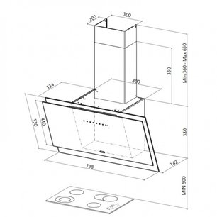 Вытяжка Фабер Black Tie BRS BK A80 фото 3 в Краснодаре Вытяжка Faber Black Tie BRS BK A80 фото 3 в Краснодаре