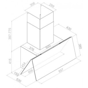 Вытяжка Пандо P-725/90 CR.NEGRO 850 фото 3 в Краснодаре Вытяжка Pando P-725/90 CR.NEGRO 850 фото 3 в Краснодаре