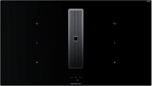 Индукционная варочная поверхность с вытяжкой Kuppersbusch с чёрными ручками KMI 9850.1 SR-S Stainless steel фото в Краснодаре