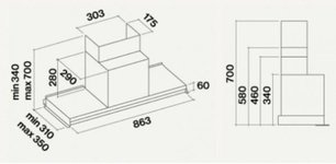 Встраиваемая вытяжка Falmec Virgola Black 90 (600) фото 4 в Краснодаре
