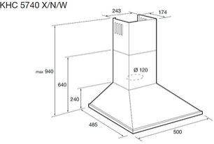 Вытяжка Korting KHC 5740 W фото 2 в Краснодаре