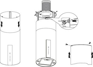 Вытяжка Кертинг KHA 35808 DN Cylinder фото 3 в Краснодаре Вытяжка Korting KHA 35808 DN Cylinder фото 3 в Краснодаре