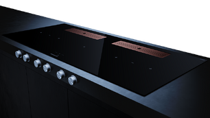 Индукционная варочная поверхность с вытяжкой Kuppersbusch KMI 12850.0 SR-E Copper фото 3 в Краснодаре