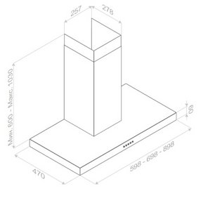 Встраиваемая вытяжка Pando P-823N/60 IX V.850 SEC фото 2 в Краснодаре