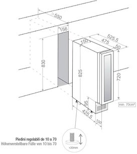 Встраиваемый винный шкаф Пандо PVZB 15-9 CRR фото 3 в Краснодаре Встраиваемый винный шкаф Pando PVZB 15-9 CRR фото 3 в Краснодаре
