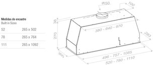 Встраиваемая вытяжка Pando NCR/78 TOTAL BLACK V.850 фото 3 в Краснодаре