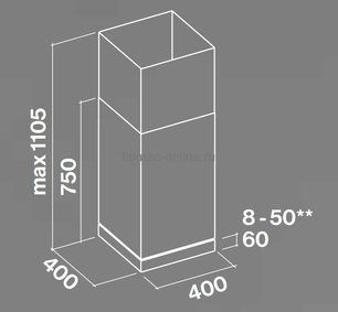 Вытяжка Фалмек Mira Top 40 Telescopica Fasteel wall фото 3 в Краснодаре Вытяжка Falmec Mira Top 40 Telescopica Fasteel wall фото 3 в Краснодаре
