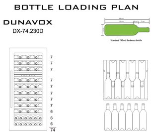 Винный шкаф Дунавокс DX-74.230DB фото 4 в Краснодаре Винный шкаф Dunavox DX-74.230DB фото 4 в Краснодаре