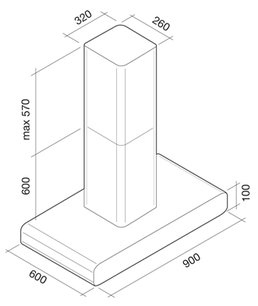 Вытяжка Falmec Imago isola 90 (800) ECP white фото 2 в Краснодаре