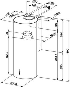Вытяжка Фабер CYLINDRA PLUS BK MATT A37 фото 2 в Краснодаре Вытяжка Faber CYLINDRA PLUS BK MATT A37 фото 2 в Краснодаре