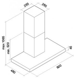 Вытяжка Фалмек Luce 90 Glass Black wall фото 2 в Краснодаре Вытяжка Falmec Luce 90 Glass Black wall фото 2 в Краснодаре