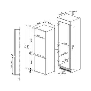 Холодильник Смег C7280NEP1 фото 4 в Краснодаре Холодильник Smeg C7280NEP1 фото 4 в Краснодаре