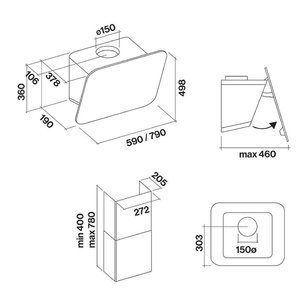Вытяжка Falmec Tab (A+) 60 Black фото 2 в Краснодаре