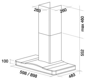 Вытяжка Фалмек Lilium 90 (600) S green фото 2 в Краснодаре Вытяжка Falmec Lilium 90 (600) S green фото 2 в Краснодаре