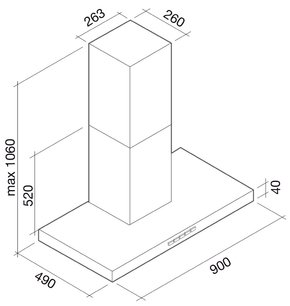 Вытяжка Falmec STREAM STEEL 90 фото 2 в Краснодаре