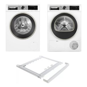 Bosch Serie 4 (стиральная машина WGA24400ME + сушильная машина WQG1420AME + монтажный элемент WTZ20410) фото в Краснодаре Bosch Serie 4 (стиральная машина WGA24400ME + сушильная машина WQG1420AME + монтажный элемент WTZ20410) фото в Краснодаре