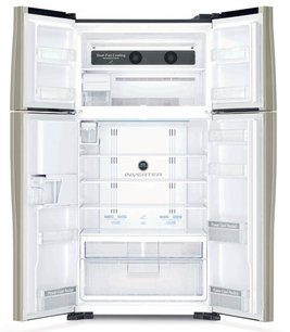 Холодильник Хитачи R-W722FPU1X GGL бежево-золотистое стекло фото 2 в Краснодаре Холодильник Hitachi R-W722FPU1X GGL бежево-золотистое стекло фото 2 в Краснодаре